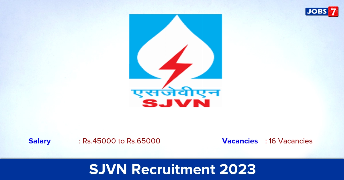 SJVN Recruitment 2023 - Apply Online for 16 Field Officer Vacancies