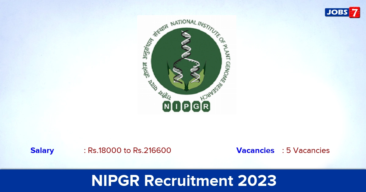 NIPGR Recruitment 2023 - Apply Online for MTS Jobs