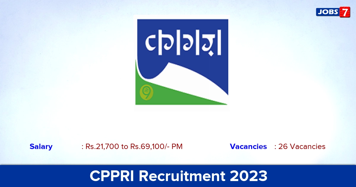 CPPRI Recruitment 2023 - Apply Online for 26 Technician Vacancies