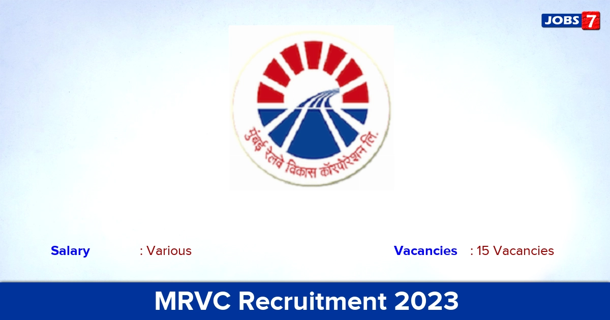 MRVC Recruitment 2023 - Apply Online for 15 Assistant Manager Vacancies