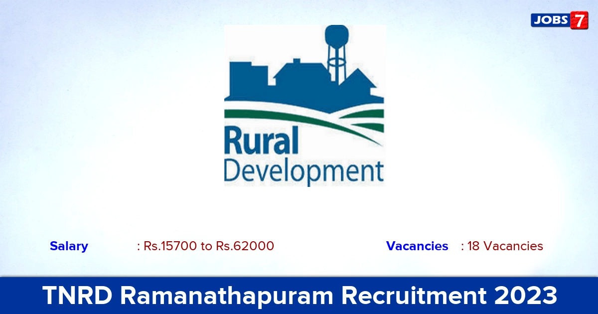 TNRD Ramanathapuram Recruitment 2023 - Jeep Driver Vacancies