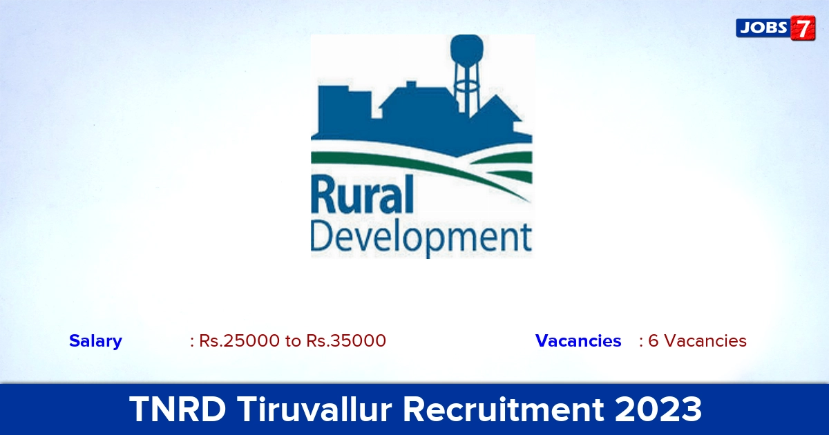 TNRD Tiruvallur Recruitment 2023 - Solid Waste Management Expert Jobs