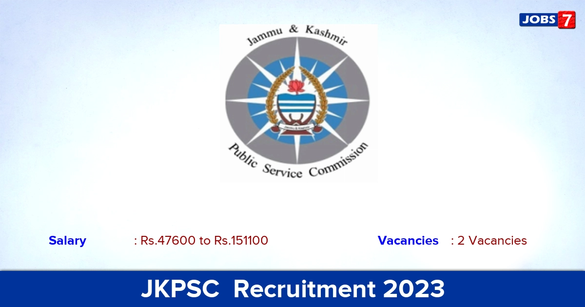JKPSC Recruitment 2023 - Apply Assistant Controller Drugs Jobs