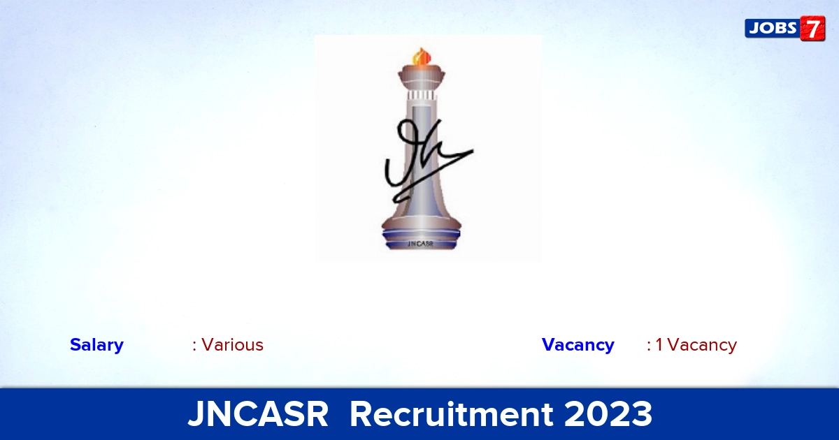 JNCASR  Recruitment 2023 - Apply Online for Technical Assistant Jobs