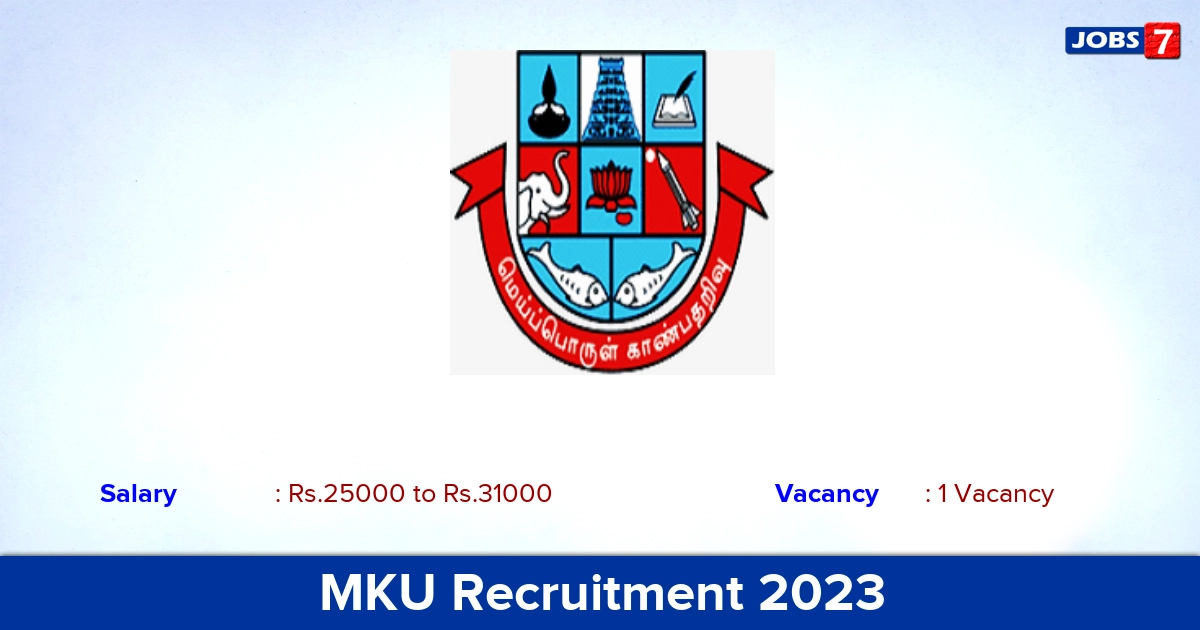 MKU Recruitment 2023 - Apply Offline for JRF Jobs