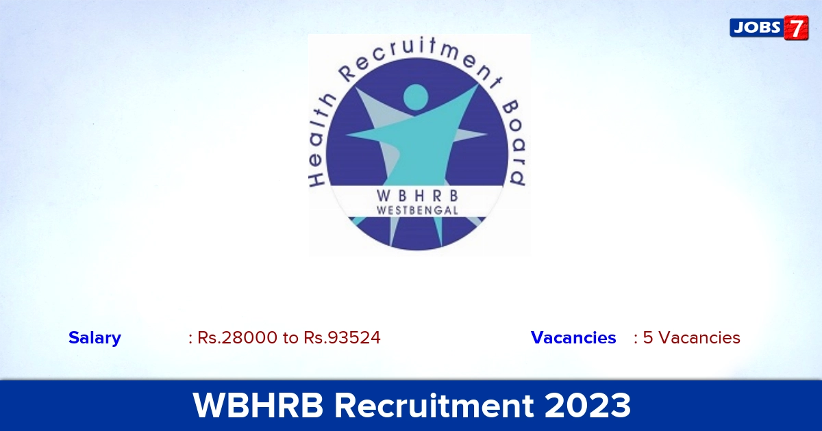 WBHRB Recruitment 2023 - Apply Online for Assistant & Associate Professor Jobs