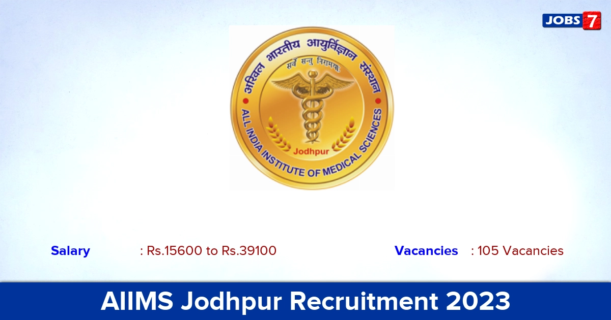 AIIMS Jodhpur Recruitment 2023 -  Junior Administrative Assistant Vacancies