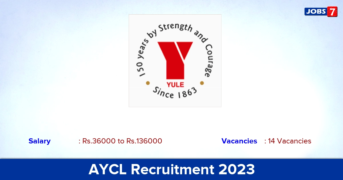 AYCL Recruitment 2023 - Apply Online for 14 Engineer, AE Vacancies