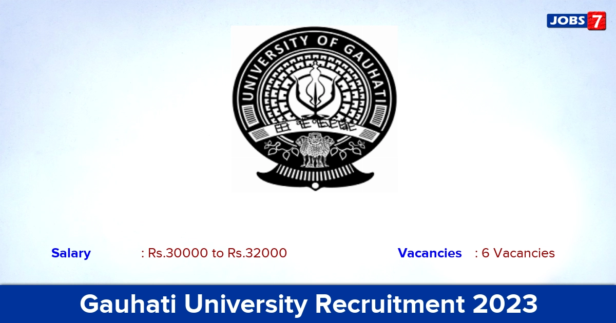 Gauhati University Recruitment 2023 - Research Assistant Jobs