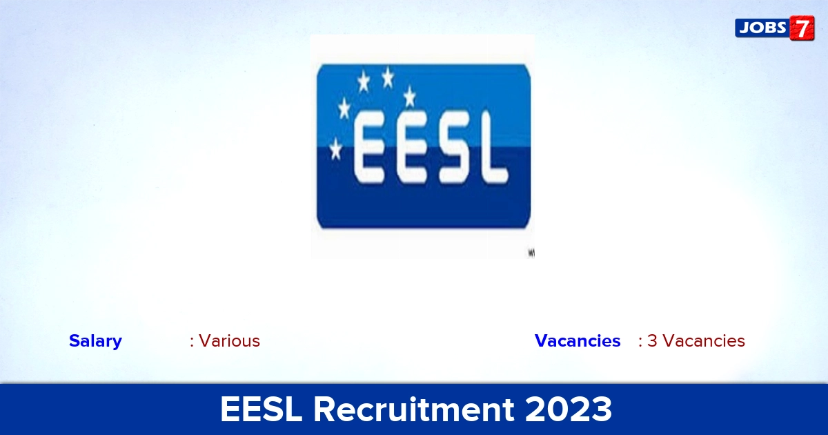 EESL Recruitment 2023 - Apply Online for Head Jobs