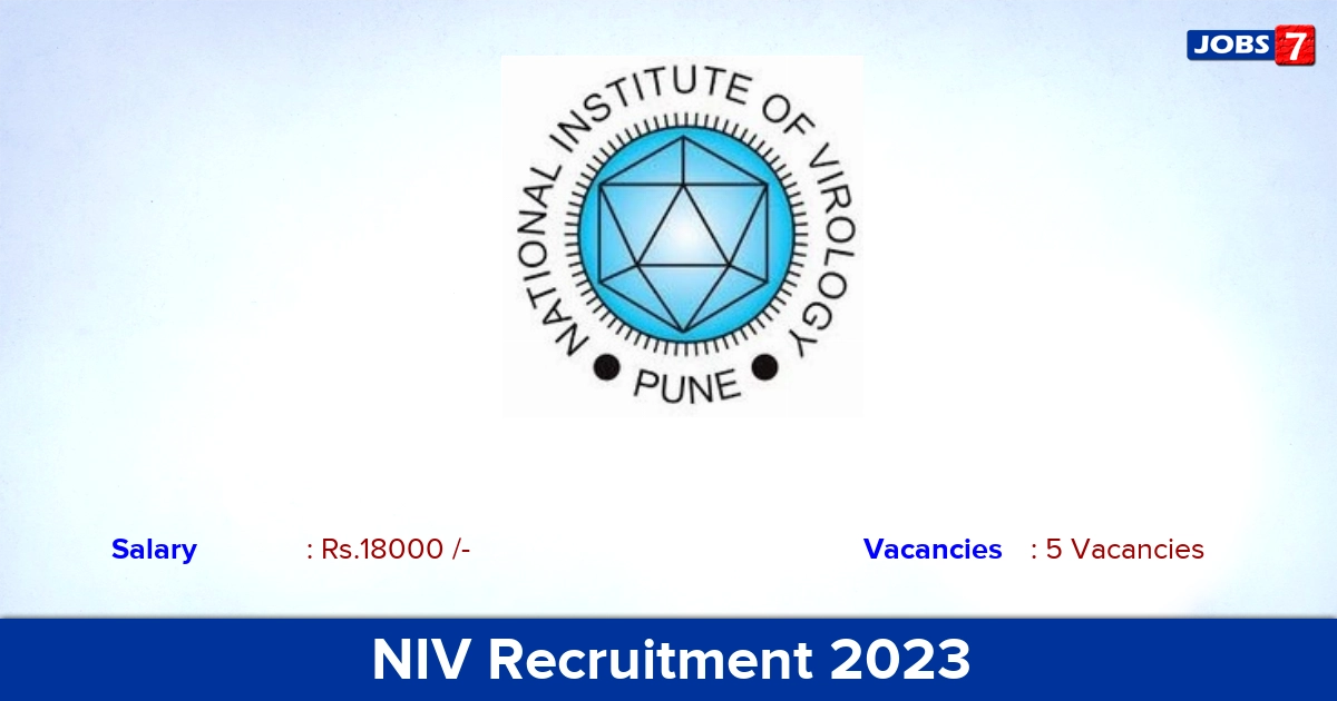 NIV Recruitment 2023 - Apply Offline for Laboratory Technician Jobs