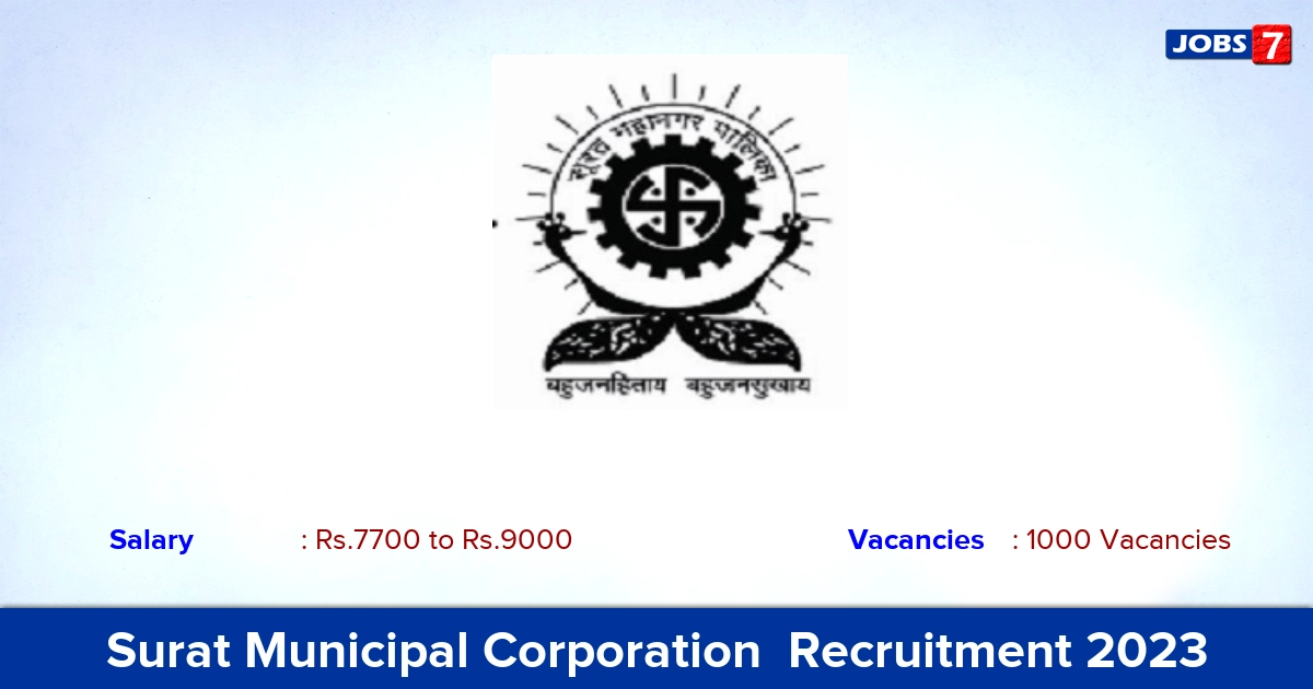 Surat Municipal Corporation Recruitment 2023: Apply 1000 Apprentices Jobs