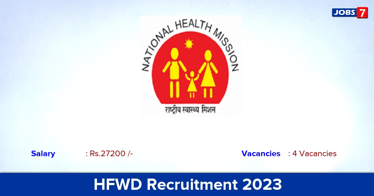 HFWD Recruitment 2023 - Apply Online for Executive Jobs