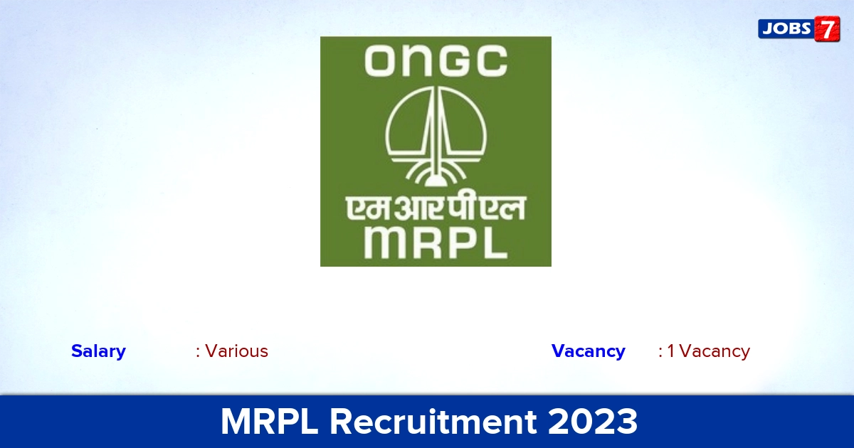 MRPL Recruitment 2023 - Apply Deputy General Manager Jobs