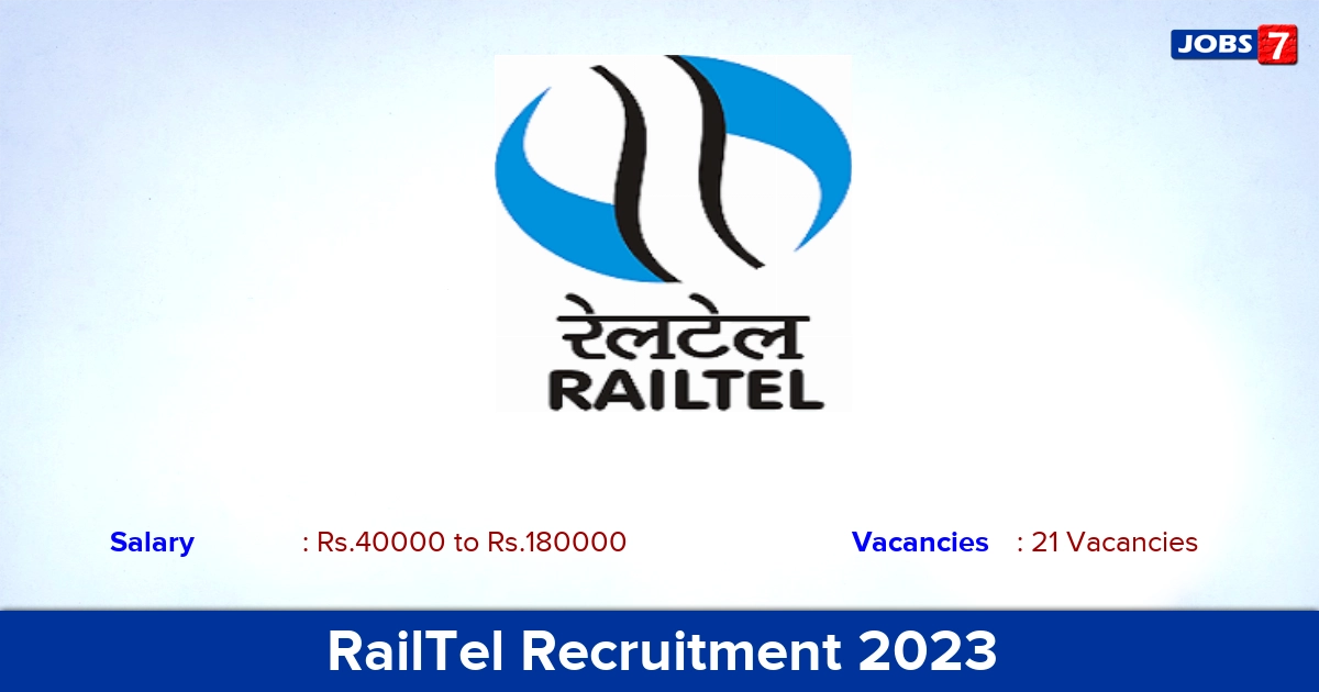 RailTel Recruitment 2023 - Apply Online for 21 Manager Vacancies