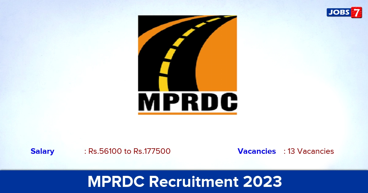 MPRDC Recruitment 2023 - Apply Online for 13 Manager Vacancies