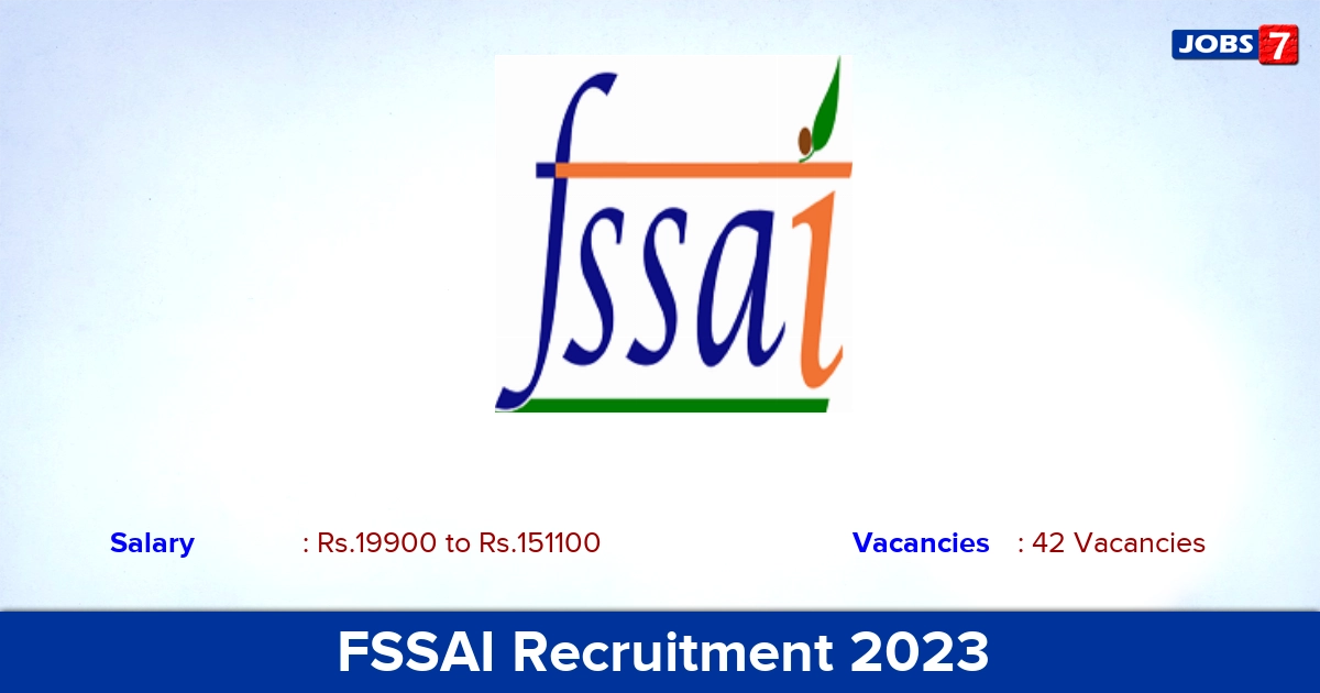 FSSAI Recruitment 2023 - Apply Online for 42 Personal Secretary Vacancies