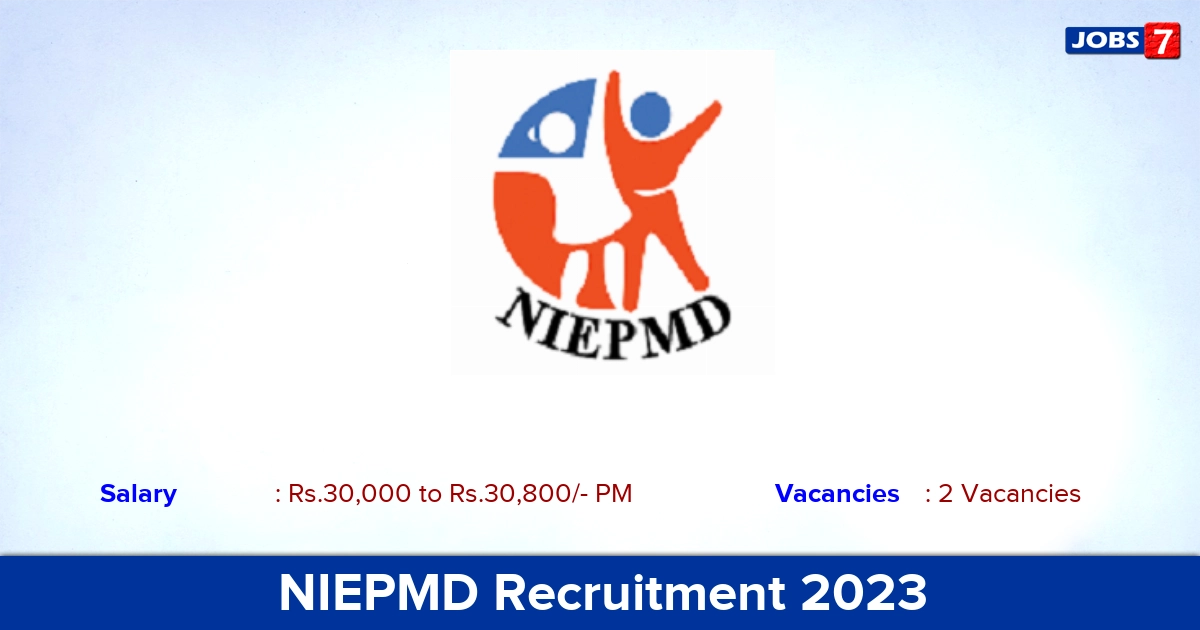 NIEPMD Recruitment 2023 - Apply Offline for Store Keeper Jobs