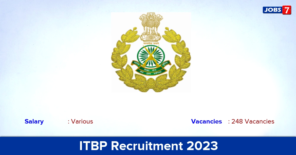 ITBP Sports Quota Recruitment 2023 (OUT) - Apply Online for 248 Constable Vacancies