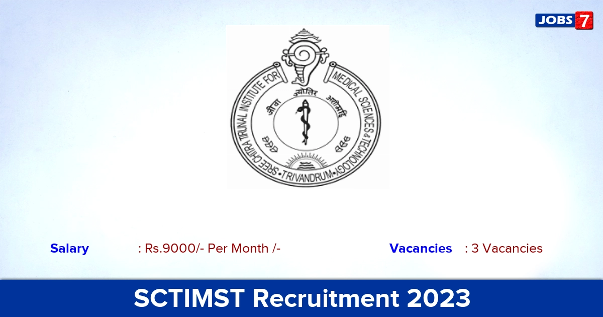 SCTIMST Recruitment 2023 - Direct Interview for Apprentice Jobs