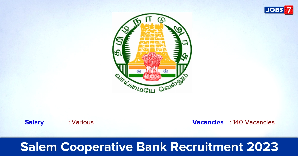 Salem Cooperative Bank Recruitment 2023 - Apply Online for 140 Assistant  vacancies