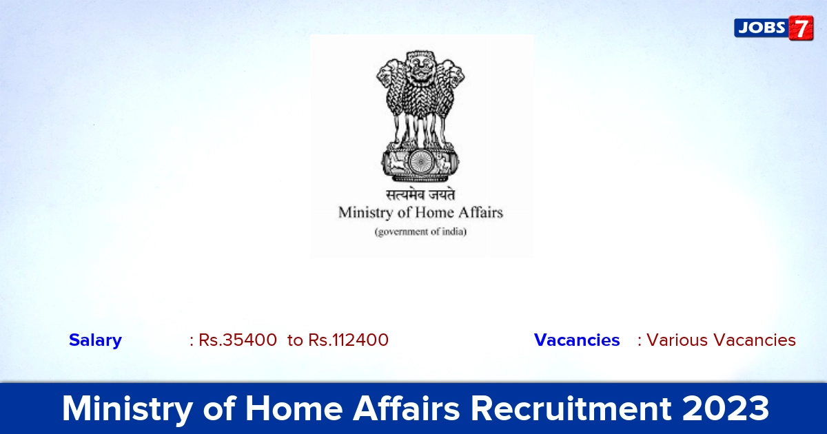 Ministry of Home Affairs Recruitment 2023-2024 - Apply For Junior Reception Officer Vacancies