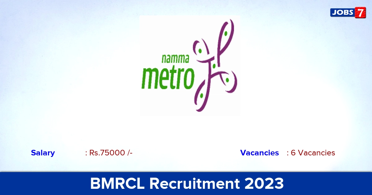 BMRCL Recruitment 2023 - Apply Online for Manager Jobs