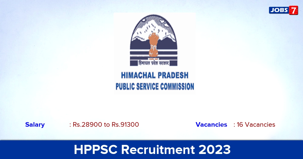 HPPSC Recruitment 2023 - Apply Online for 16 Drug Inspector Vacancies