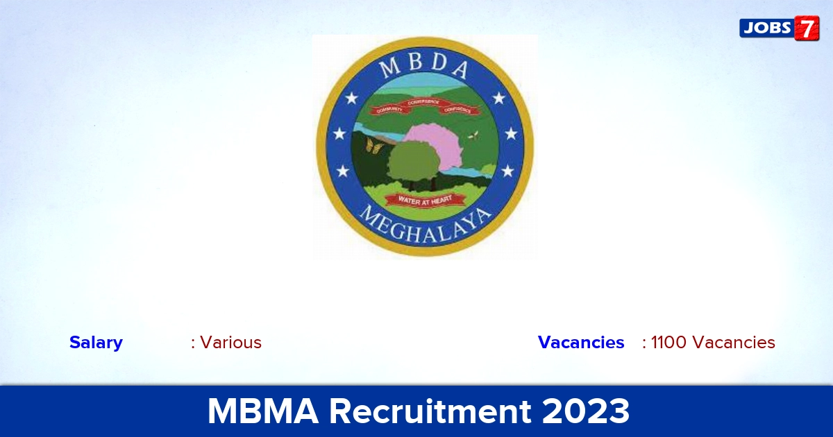 MBMA Recruitment 2023 - Apply Online for 1100 Village Data Volunteer Vacancies