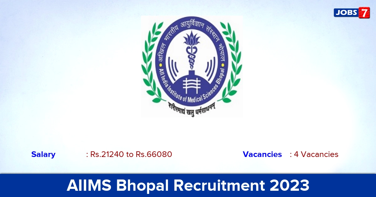 AIIMS Bhopal Recruitment 2023 - Apply Offline for Research Scientist Jobs