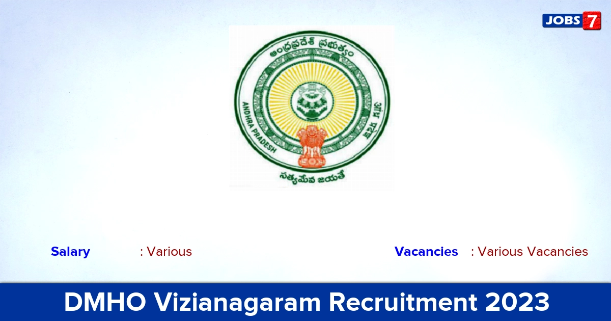 DMHO Vizianagaram Recruitment 2023 - Apply for Medical Officer Vacancies