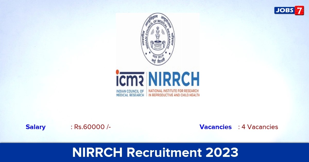 NIRRCH Recruitment 2023 - Apply Offline for Junior Medical Officer Jobs
