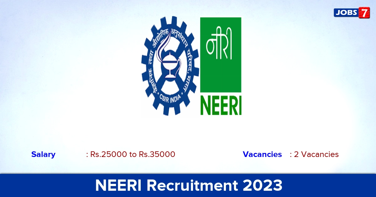 NEERI Recruitment 2023 - Apply Online for Project Associate Jobs