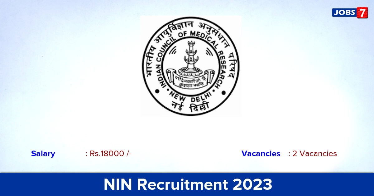 NIN Recruitment 2023 - Apply for Project Technical Assistant Jobs