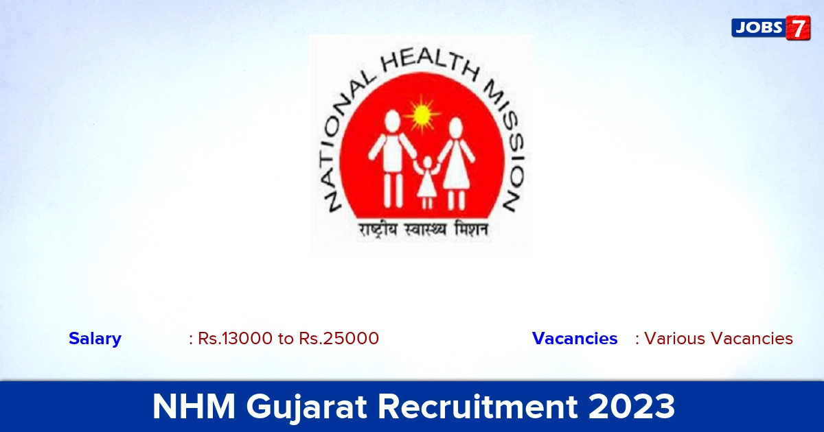 NHM Gujarat Recruitment 2023 - Apply for Manager, Assistant Vacancies