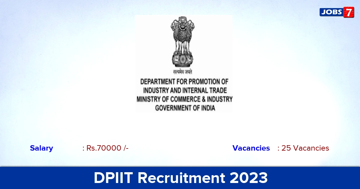 DPIIT Recruitment 2023 - Apply Online for 25 Young Professional Vacancies
