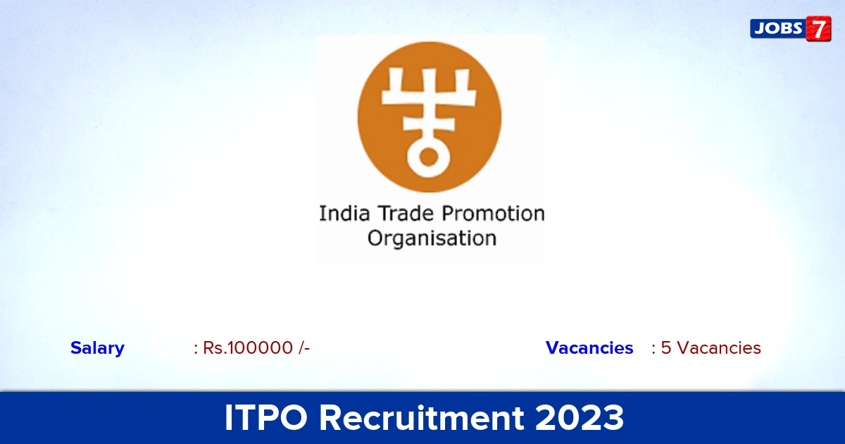 ITPO Recruitment 2023 - Apply Online for Junior Consultant Jobs