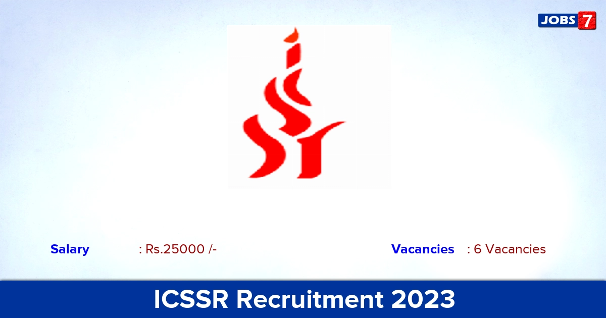 ICSSR Recruitment 2023 - Apply Online for Apprentice Jobs | Check Details