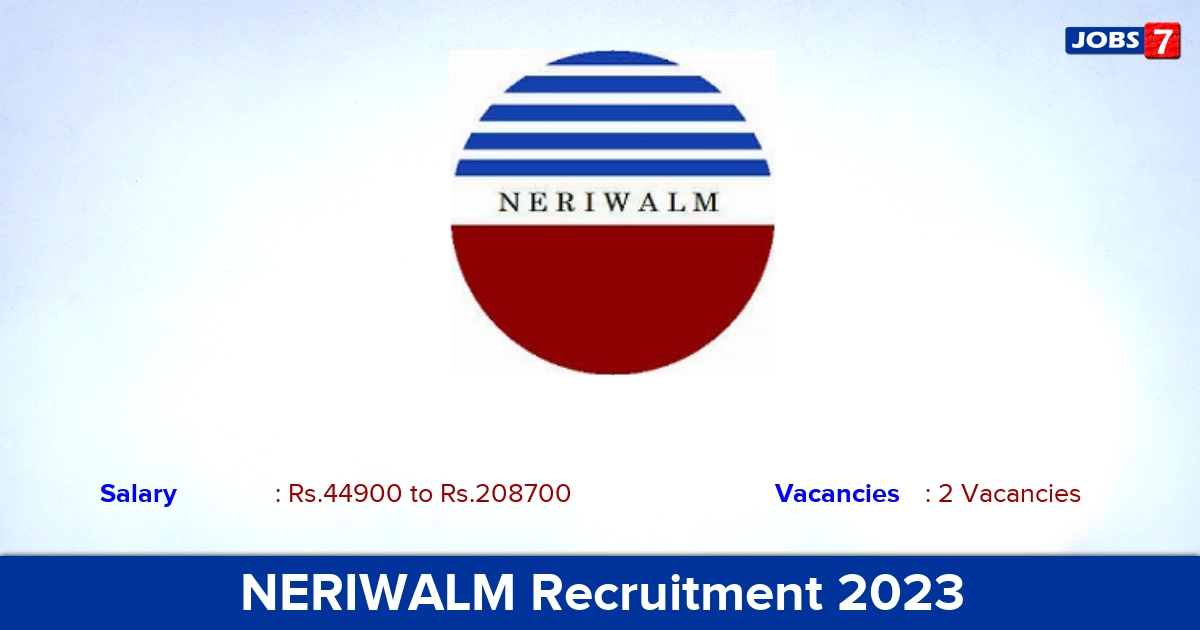 NERIWALM Recruitment 2023-2024 - Apply for Deputy Director Jobs