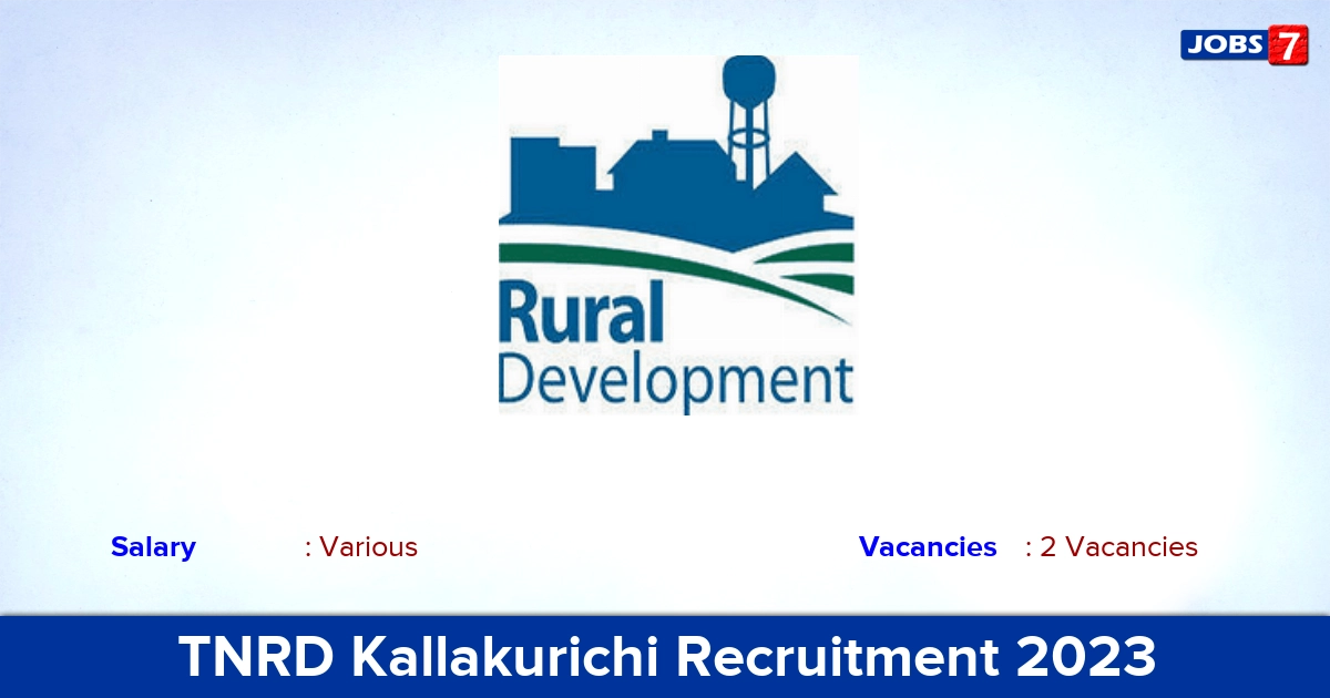 TNRD Kallakurichi Recruitment 2023 - Apply Offline for Office Assistant  Jobs