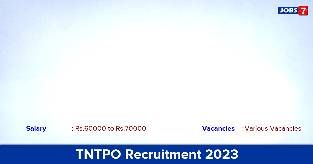 TNTPO Recruitment 2023 - Apply Online for Assistant Engineer (Civil) Vacancies