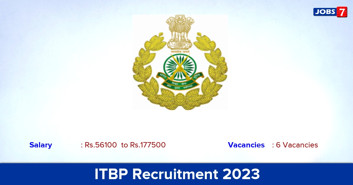 ITBP Recruitment 2023 - Apply Online for Assistant Commandant Jobs