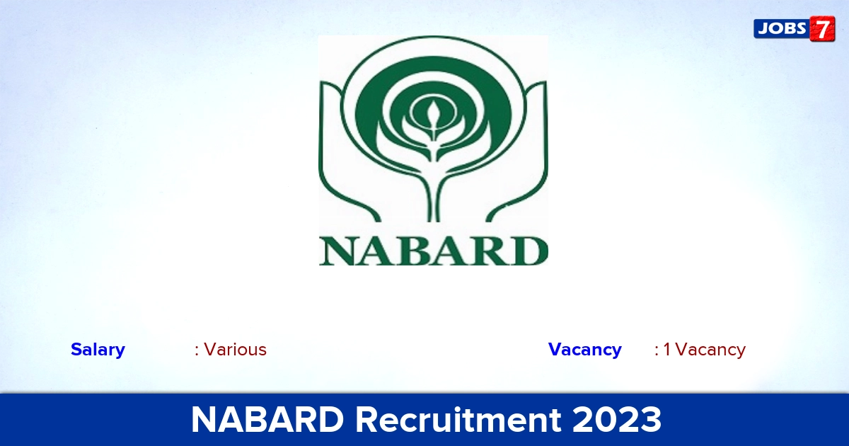 NABARD Recruitment 2023 - Apply Offline for Medical Officer Jobs