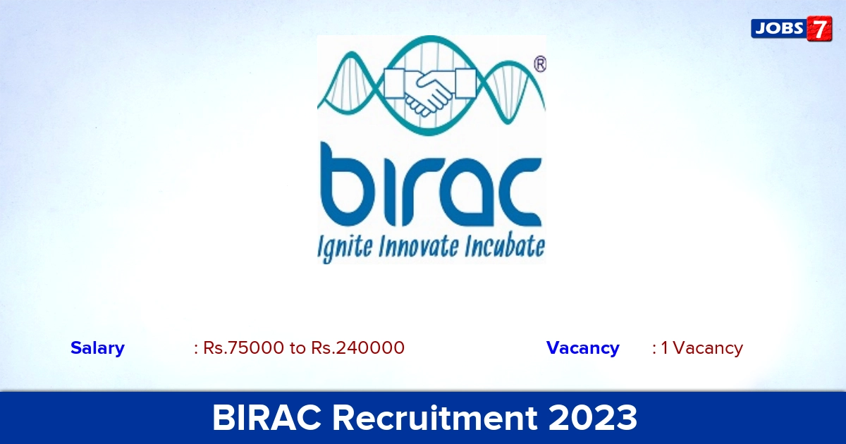 BIRAC Recruitment 2023 - Apply Online for Senior Program Officer Jobs
