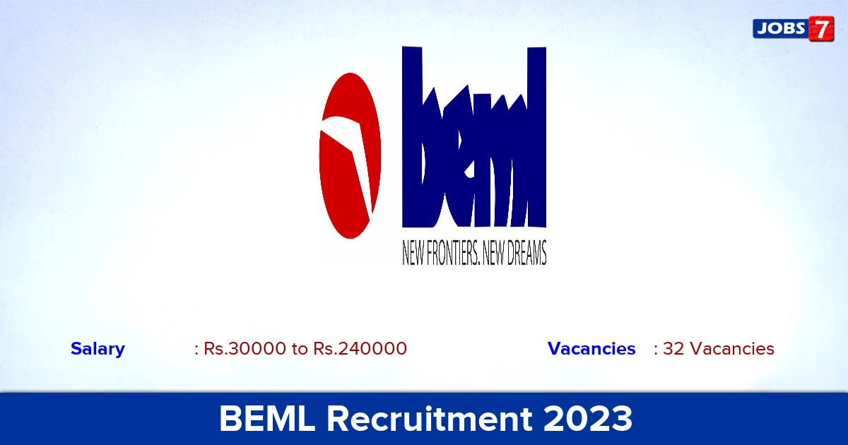 BEML Recruitment 2023 - Apply for 32 Officer, Assistant Manager Vacancies
