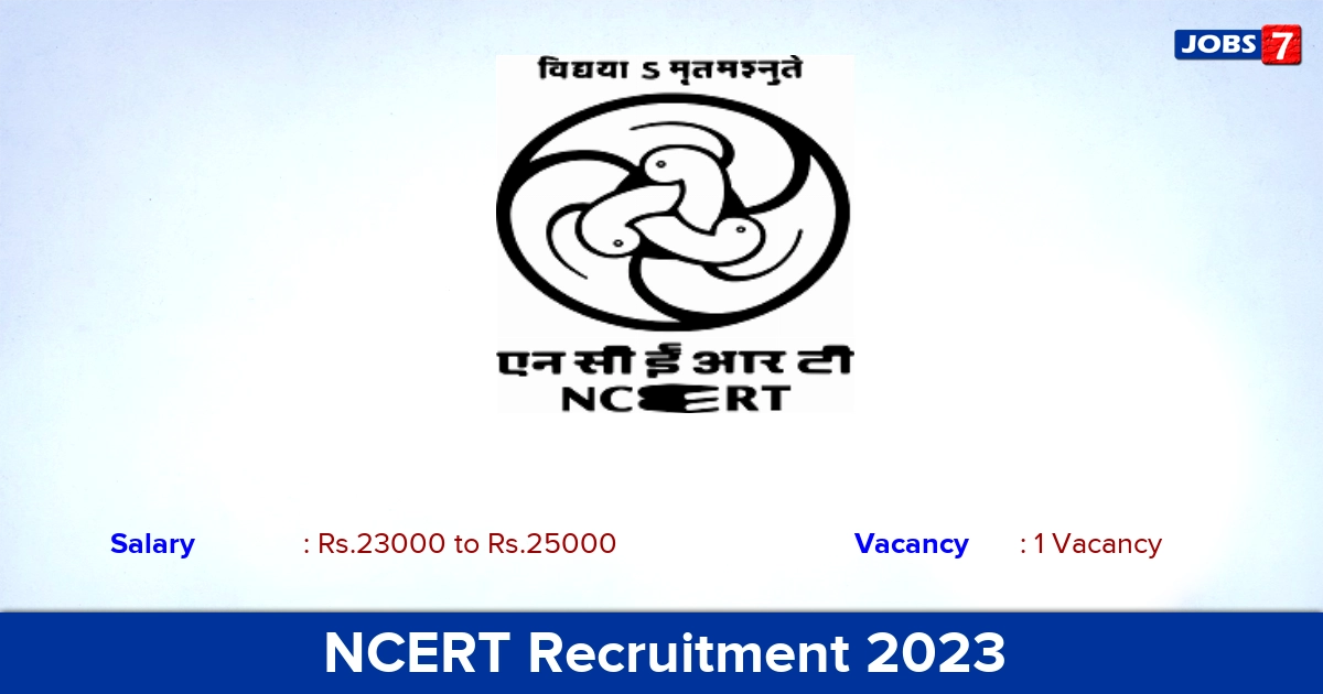 NCERT Recruitment 2023 - Apply Offline for JRF Jobs