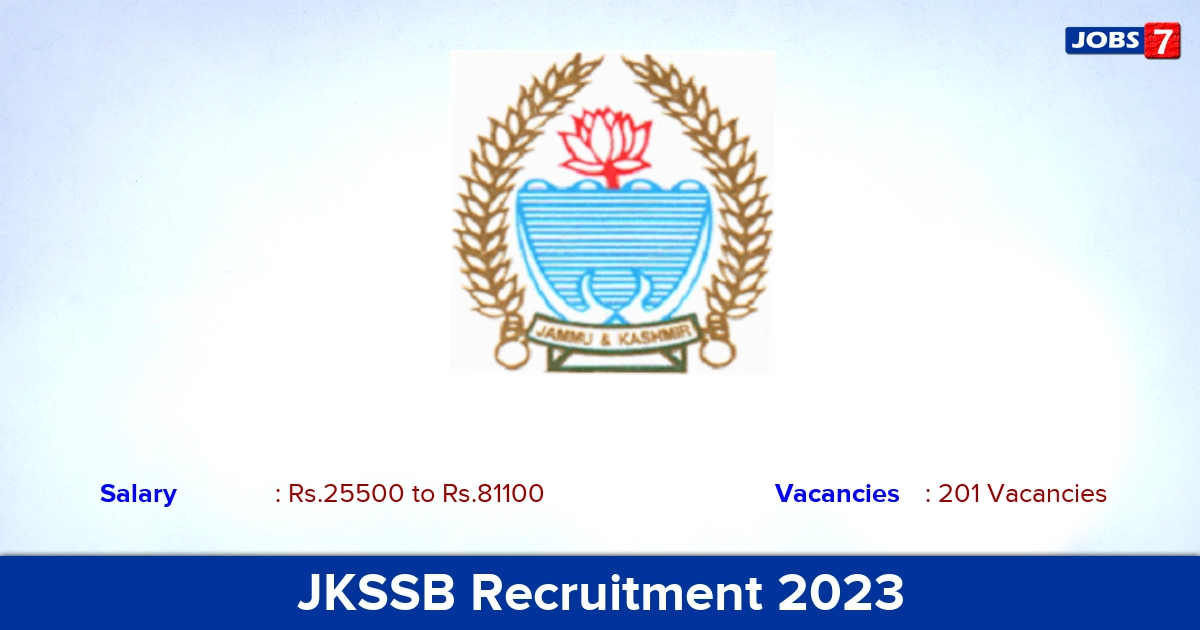 JKSSB Recruitment 2023-2024 - Apply Online for 201 Supervisor Vacancies