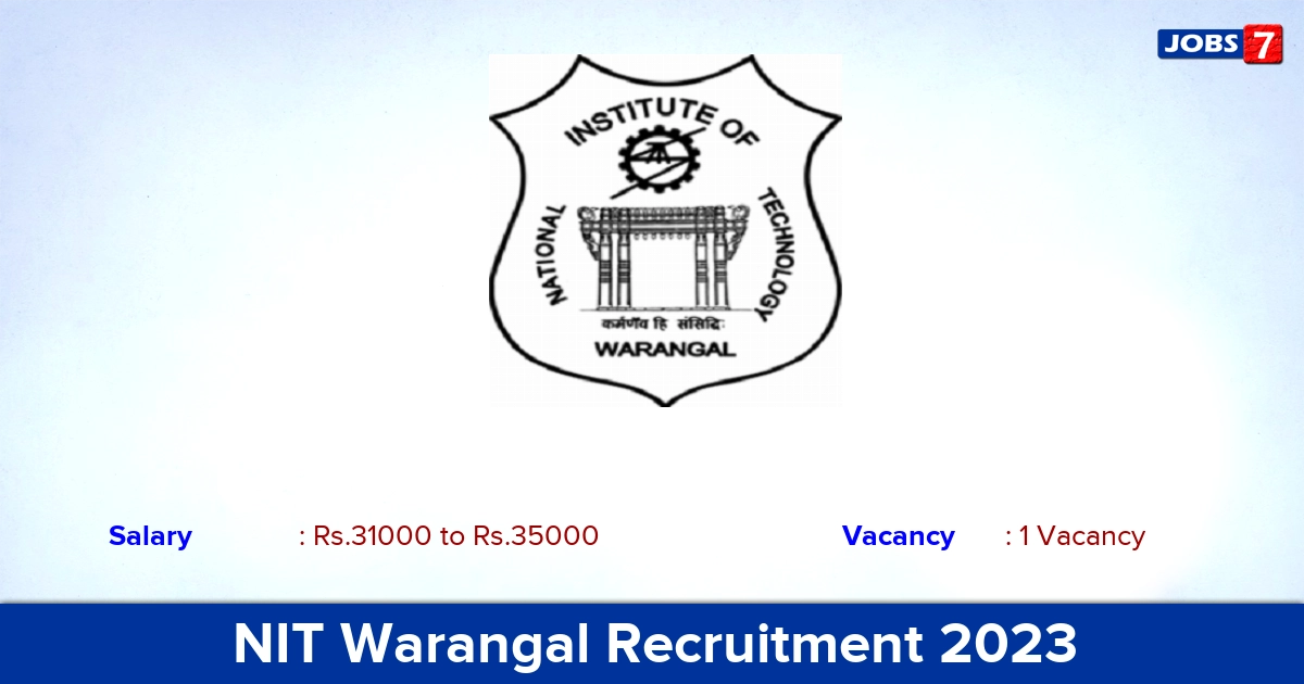 NIT Warangal Recruitment 2023 - Apply Online for JRF Jobs