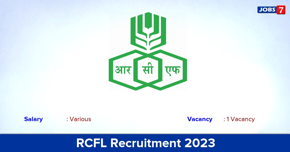 RCFL Recruitment 2023 - Apply Online for Advisor Jobs