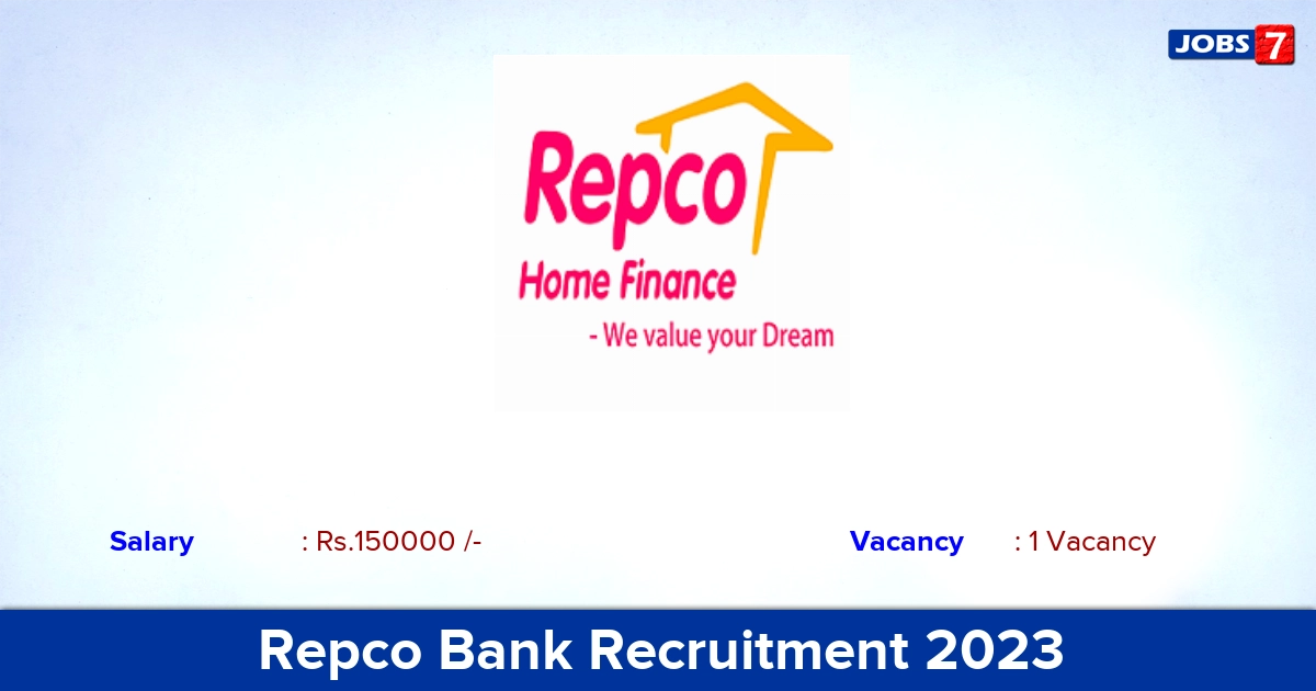 Repco Bank Recruitment 2023 - Apply for Chief Risk Officer Jobs